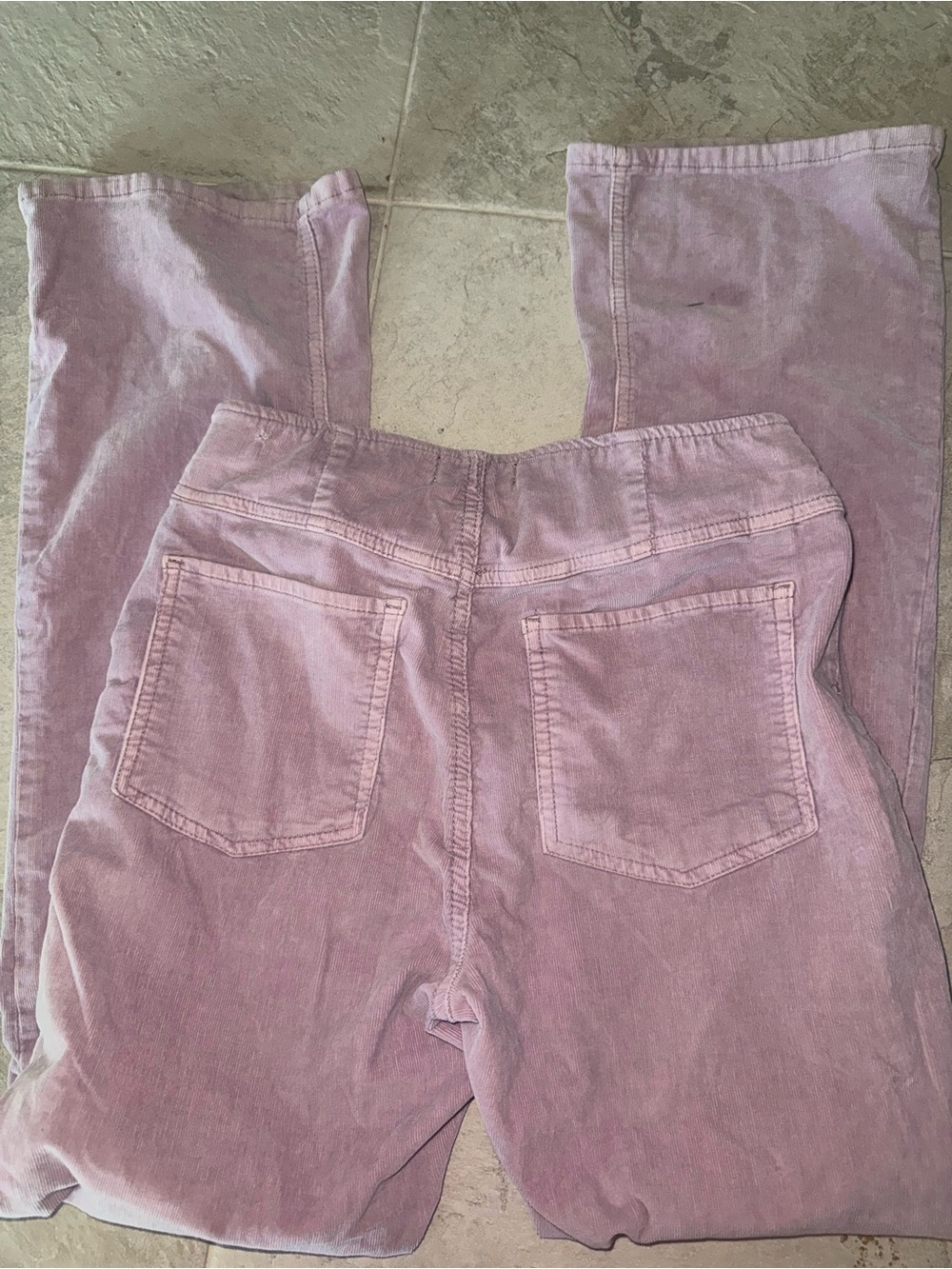Free People We The Free Corduroy Dusty Mauve Flare Pants Size 30 - Picture 6 of 10